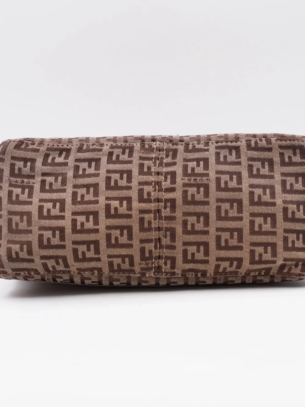 Fendi Brown and Tan Zucca Canvas Wristlet - Picture 7 of 12